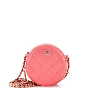 Chanel Round Clutch With Chain Quilted #241959C28B